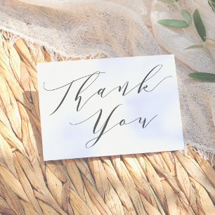 Elegant Minimalist Script Calligraphy Thank You