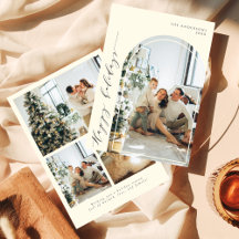 Elegant Minimalist Script Happy Holidays 4 Photo 