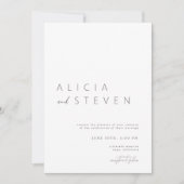 Elegant Minimalist Script Modern Wedding Invitation (Front)