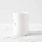 Elegant Minimalist Script Name Personalized Bone China Mug (Front)