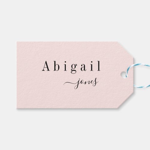 Elegant Minimalist Script Name Personalized Gift Tags