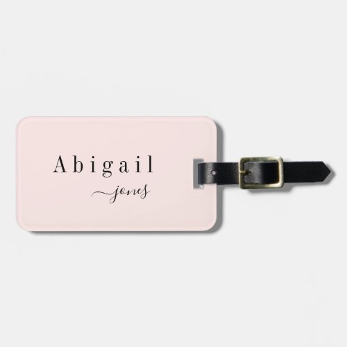 Elegant Minimalist Script Name Personalized Luggage Tag