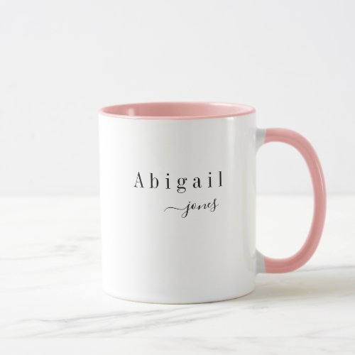 Elegant Minimalist Script Name Personalized Mug