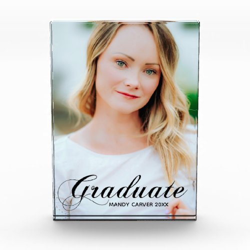 Elegant Minimalist Script Overlay 2023 Graduate Photo Block