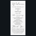 Elegant Minimalist Script Wedding Ceremony Program<br><div class="desc">Elegant and simple wedding program featuring modern script. The program lists the ceremony program,  thank you message,  and the wedding party members.</div>