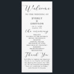 Elegant Minimalist Script Wedding Ceremony Program<br><div class="desc">Elegant and simple wedding program featuring modern script. The program lists the ceremony program,  thank you message,  and the wedding party members.</div>