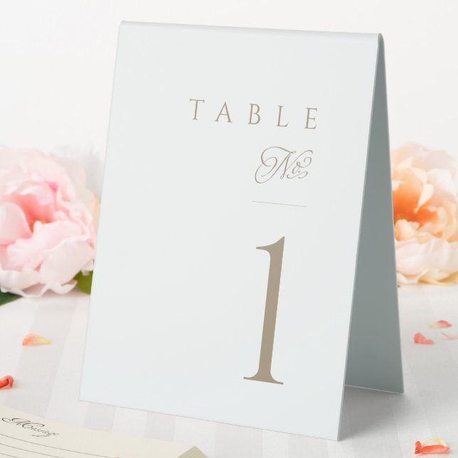Elegant Minimalist Script Wedding Details Table Tent (In SItu (Wedding))