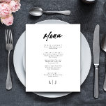 Elegant Minimalist Script Wedding Menu Cards<br><div class="desc">Create a refined and modern ambiance at your wedding reception with elegant minimalist script wedding menu cards, perfect for a variety of sophisticated events. These beautifully designed menu cards are ideal for modern minimalist weddings, elegant black-tie affairs, chic garden receptions, and contemporary destination celebrations. Featuring sleek script typography and a...</div>