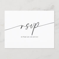 Elegant Minimalist Script Wedding RSVP