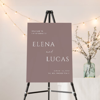 Elegant Minimalist Script Wedding Welcome Sign