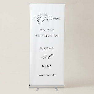 Elegant Minimalist Script Wedding Welcome Sign 