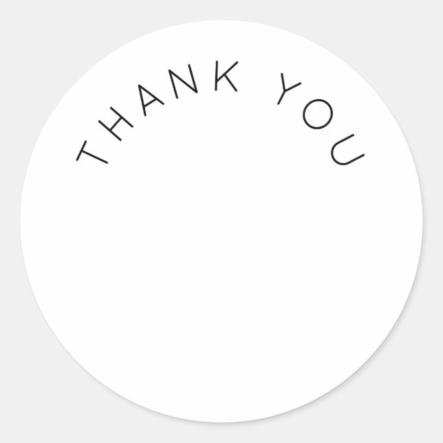 Elegant Minimalist Simple Baby Shower Thank You Classic Round Sticker (Front)