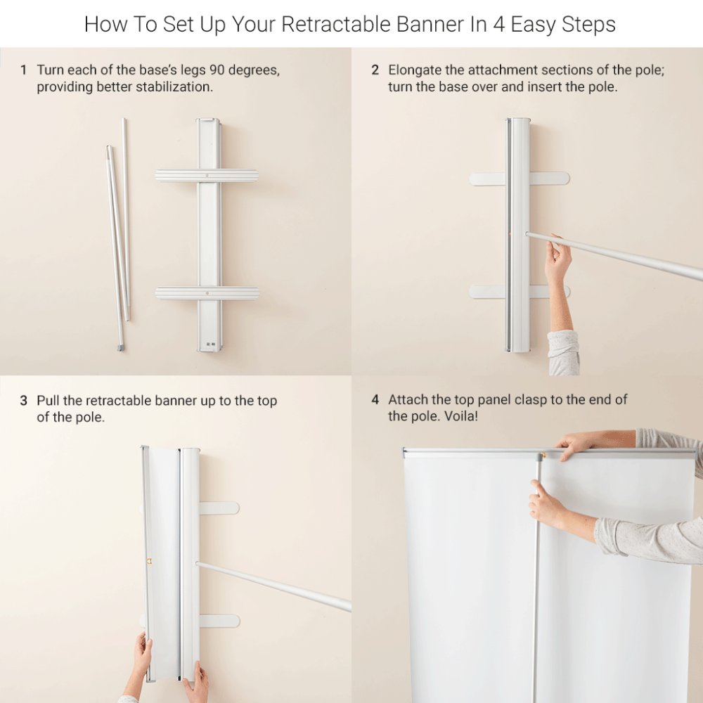 Disover Elegant Minimalist Simple Classy Wedding Welcome Retractable Banner