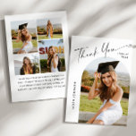 Elegant Minimalist Simple Graduation 5 Photo Thank You Card<br><div class="desc">For further customization,  please click the "Customize" link and use our  tool to design this template. 
If you need help or matching items,  please contact me.</div>