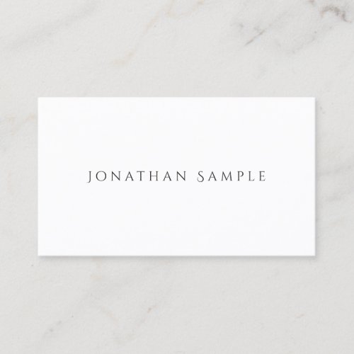 Elegant Minimalist Simple Plain Modern Trendy Business Card