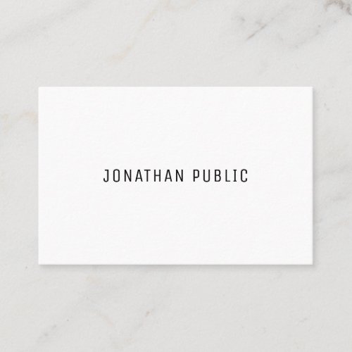 Elegant Minimalist Simple Template Professional Business Card