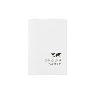 Elegant Minimalist simple white Passport Holder