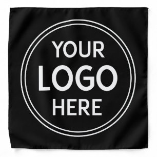 Elegant, Minimalist & Sleek Black QR Code Logo  Bandana