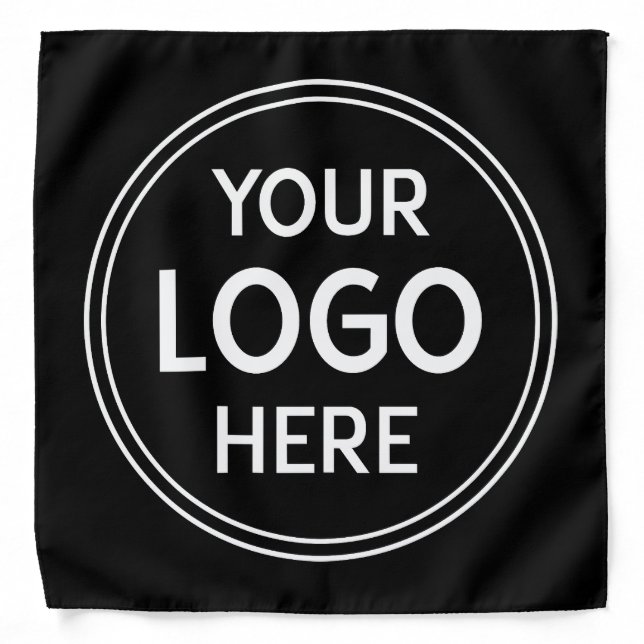 Elegant, Minimalist & Sleek Black QR Code Logo  Bandana (Front)