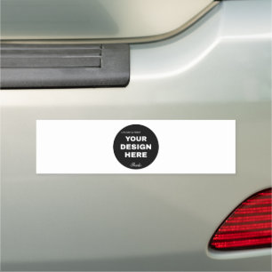 Elegant, Minimalist & Sleek Black QR Code Logo Car Magnet