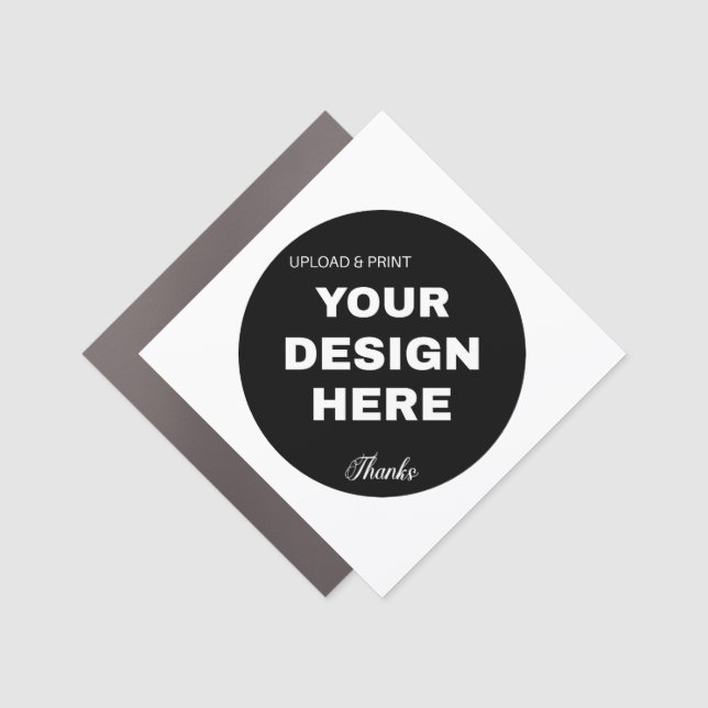 Elegant, Minimalist & Sleek Black QR Code Logo  Car Magnet (Front)