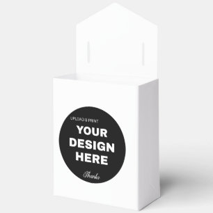 Elegant, Minimalist & Sleek Black QR Code Logo Favor Boxes