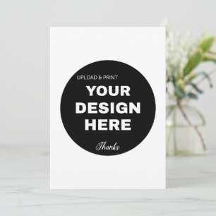Elegant, Minimalist & Sleek Black QR Code Logo Holiday Card
