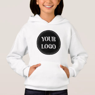 Elegant, Minimalist & Sleek Black QR Code Logo Hoodie