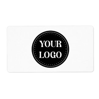 Elegant, Minimalist & Sleek Black QR Code Logo  Label