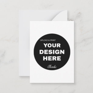 Elegant, Minimalist & Sleek Black QR Code Logo  Note Card