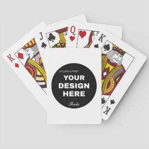 Elegant, Minimalist & Sleek Black QR Code Logo  Poker Cards