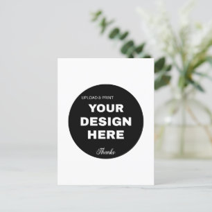 Elegant, Minimalist & Sleek Black QR Code Logo Postcard