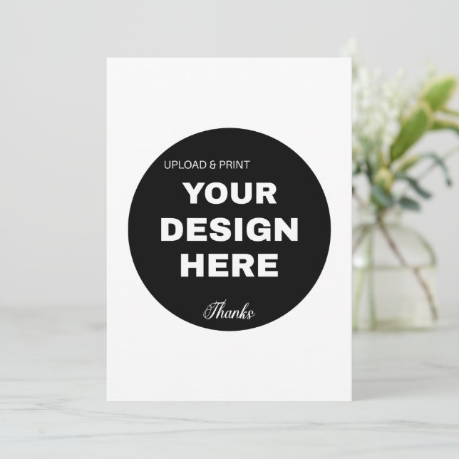 Elegant, Minimalist & Sleek Black QR Code Logo  Save The Date (Standing Front)