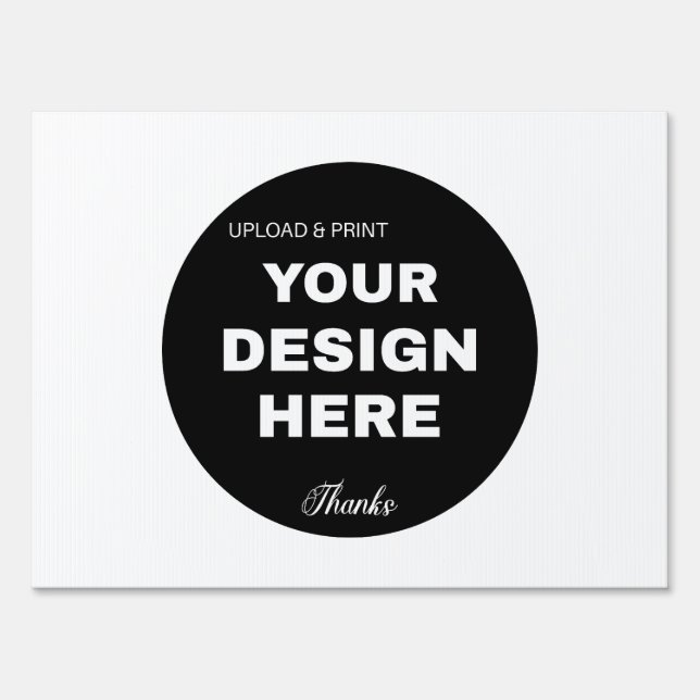 Elegant, Minimalist & Sleek Black QR Code Logo  Sign (Front)