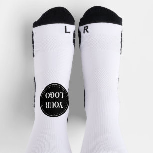 Elegant, Minimalist & Sleek Black QR Code Logo Socks