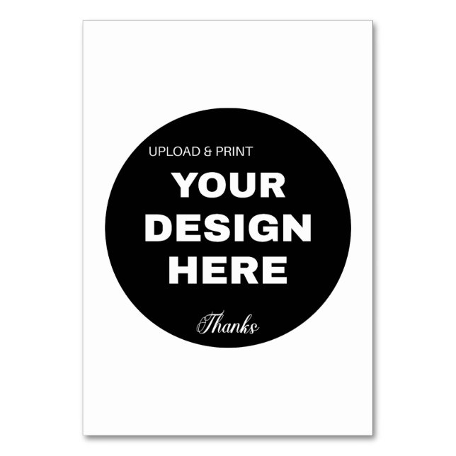 Elegant, Minimalist & Sleek Black QR Code Logo  Table Number (Front)