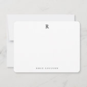 Elegant Minimalist Sophisticated Classic Monogram Note Card | Zazzle