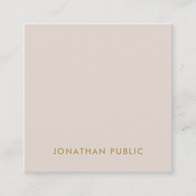 Elegant Minimalist Square Template Modern Luxury Business Card (Front)