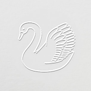 Elegant Minimalist Swan Embosser