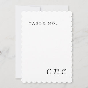 Elegant Minimalist Table Number Card