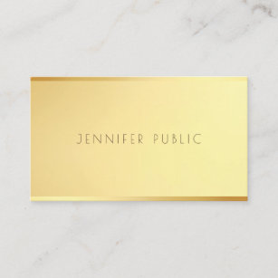 Elegant Minimalist Template Glamour Gold Modern Business Card