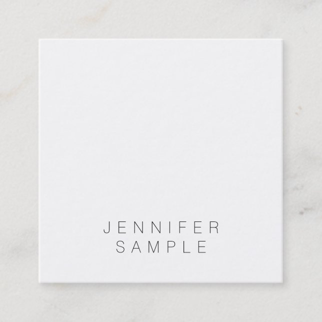 Elegant Minimalist Template Professional Chic Luxe Square Business Card (Front)
