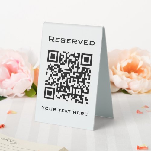 Elegant Minimalist Template Vertical Best Reserved Table Tent Sign
