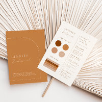 Elegant Minimalist Terracotta Bridesmaid Info Card