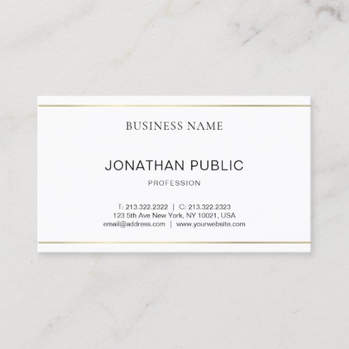 Elegant Minimalist Trendy Design Modern Simple Business Card