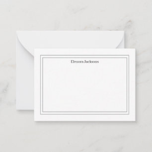 Elegant Minimalist Two‑Border Note Card