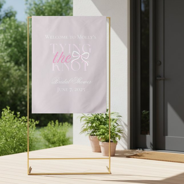 Elegant Minimalist Tying the Knot Bridal Shower Tapestry (Elegant Minimalist Tying the Knot Bridal Shower Tapestry)