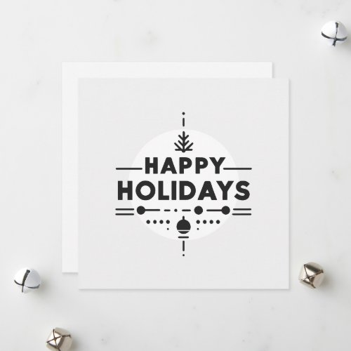 Elegant Minimalist Typographic Corporate  Holiday Card