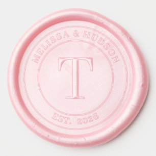 Elegant Minimalist Typography Wedding Wax Seal Sticker