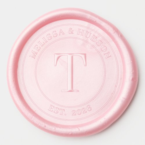 Elegant Minimalist Typography Wedding Wax Seal Sticker